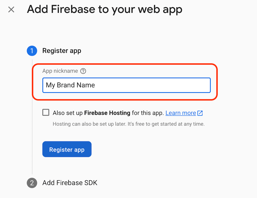 firebase-add-web-app-name