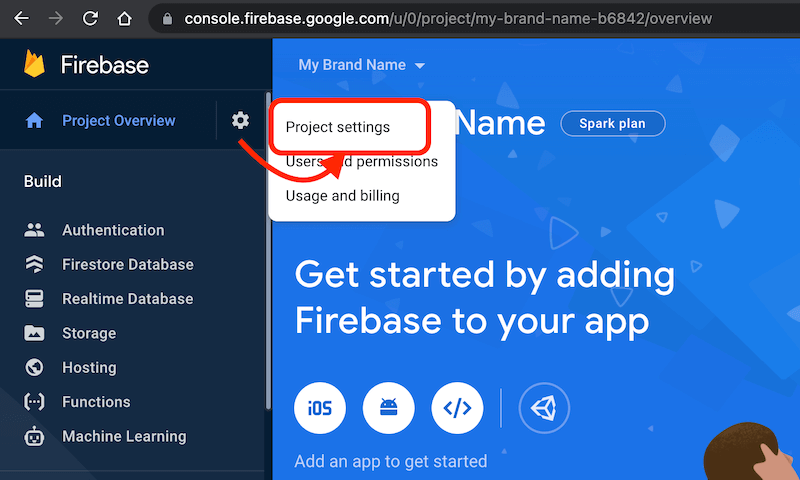 firebase-project-settings